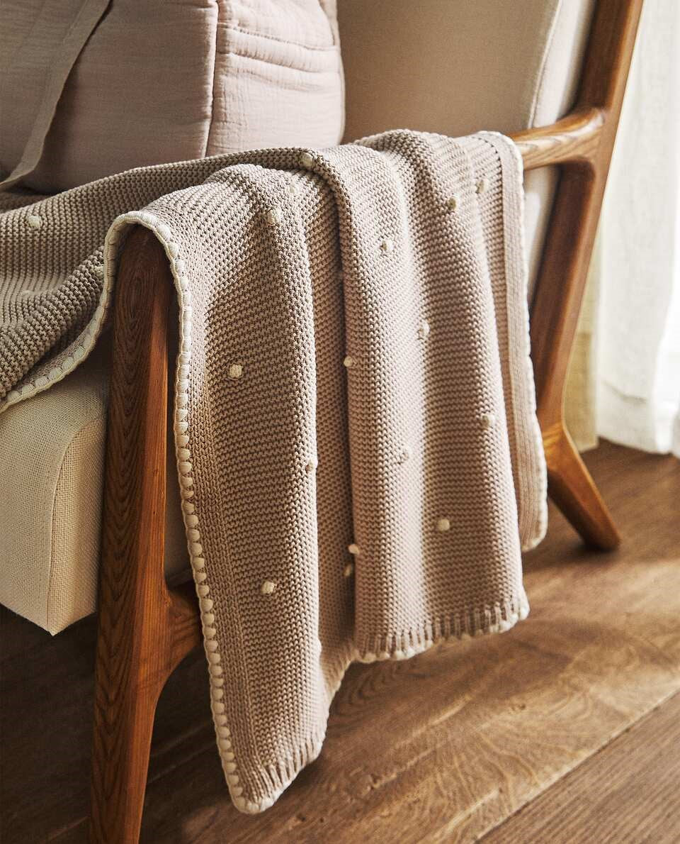 Classic Heirloom Knit Baby Blanket - 100% Cotton